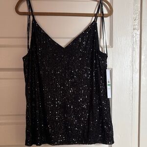 Calvin Klein Black Sequin Camisole